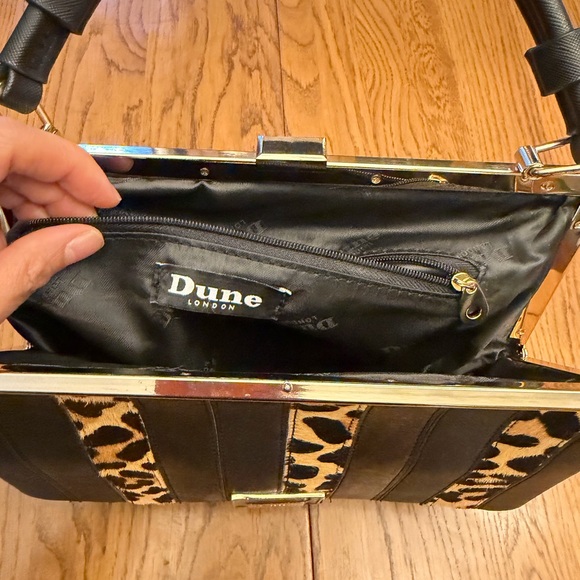 Dune London Black and Animal Print Satchel - Picture 5 of 5